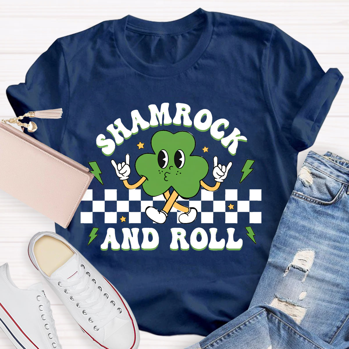 Shamrock And Roll  T-Shirt