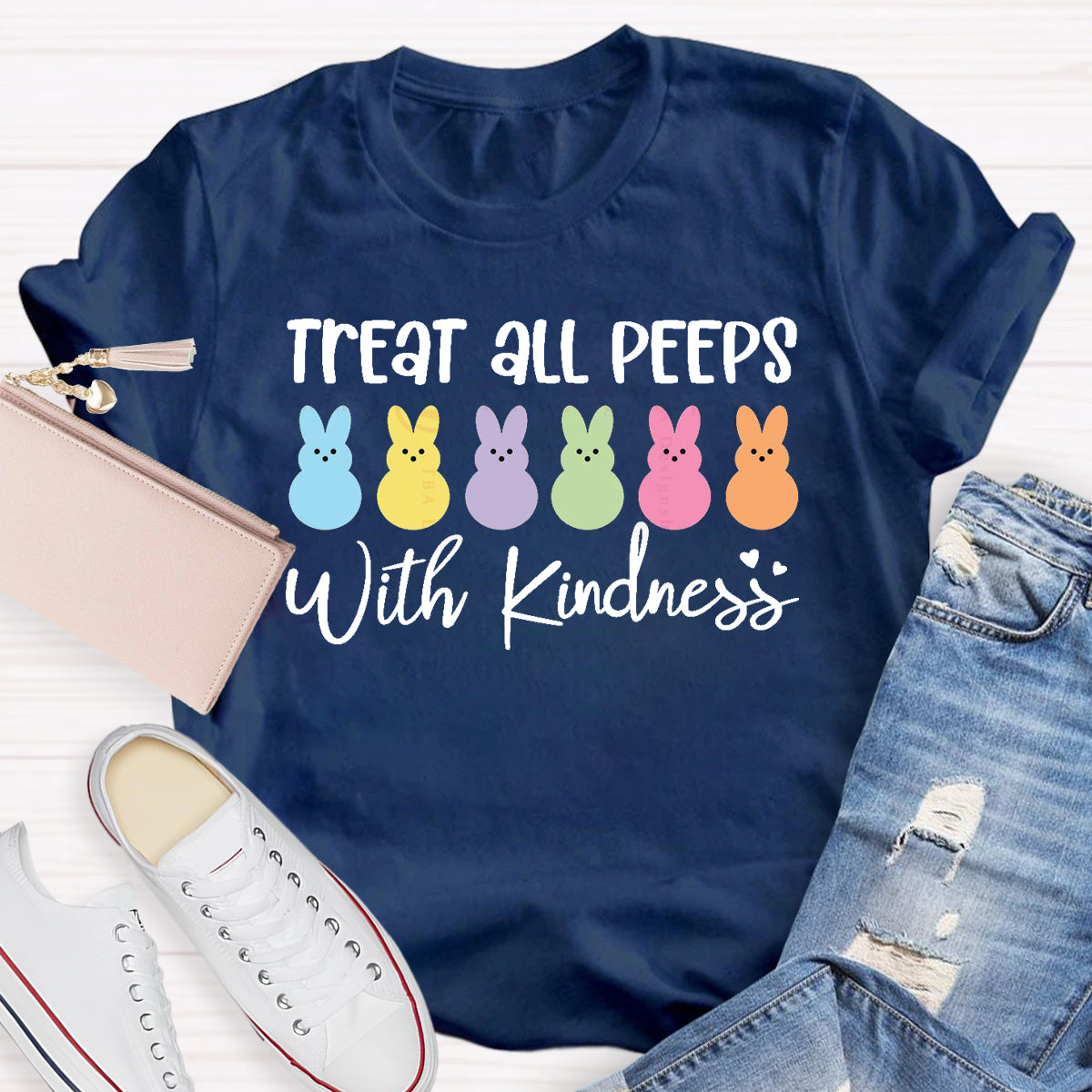 Treat all Peeps With Kindness Teacher T-Shirt