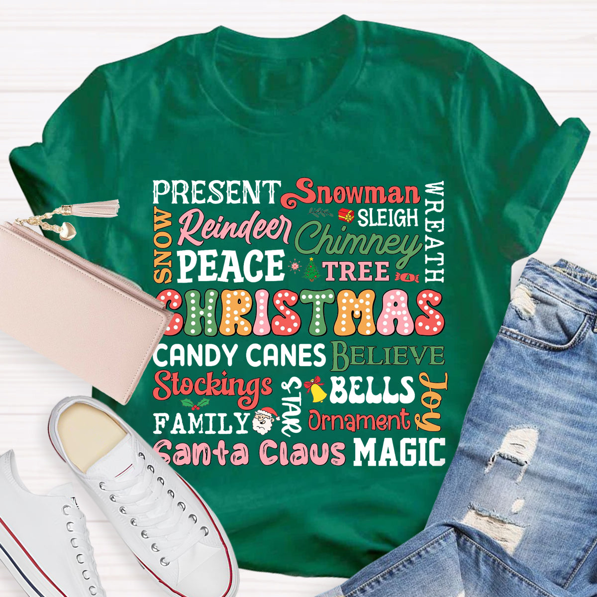 Merry Christmas Retro Santa Claus T-Shirt