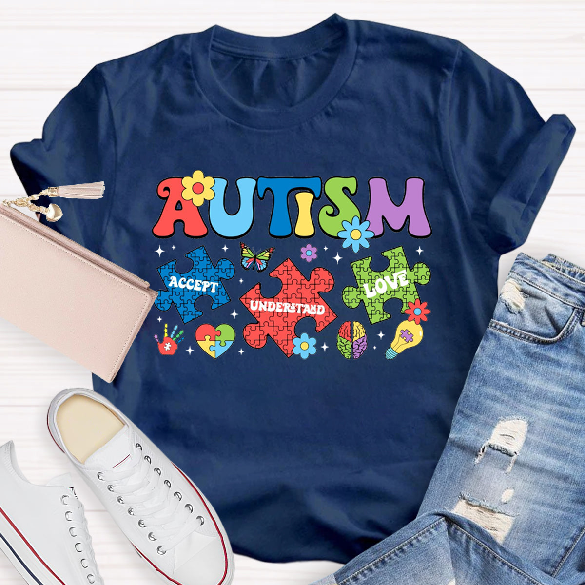 Autism Puzzle Accept Understand Love T-Shirt