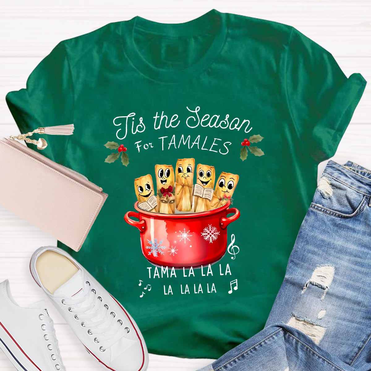 Tis The Season For Tamales Spanish Teacher T-Shirt