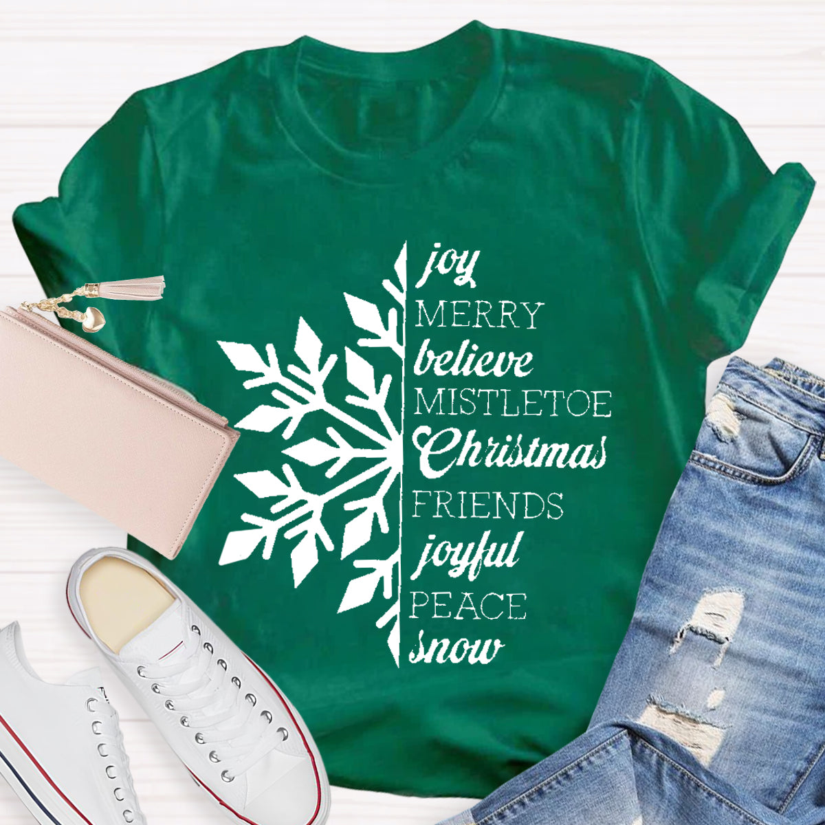 Merry Christmas Snowflake T-Shirt