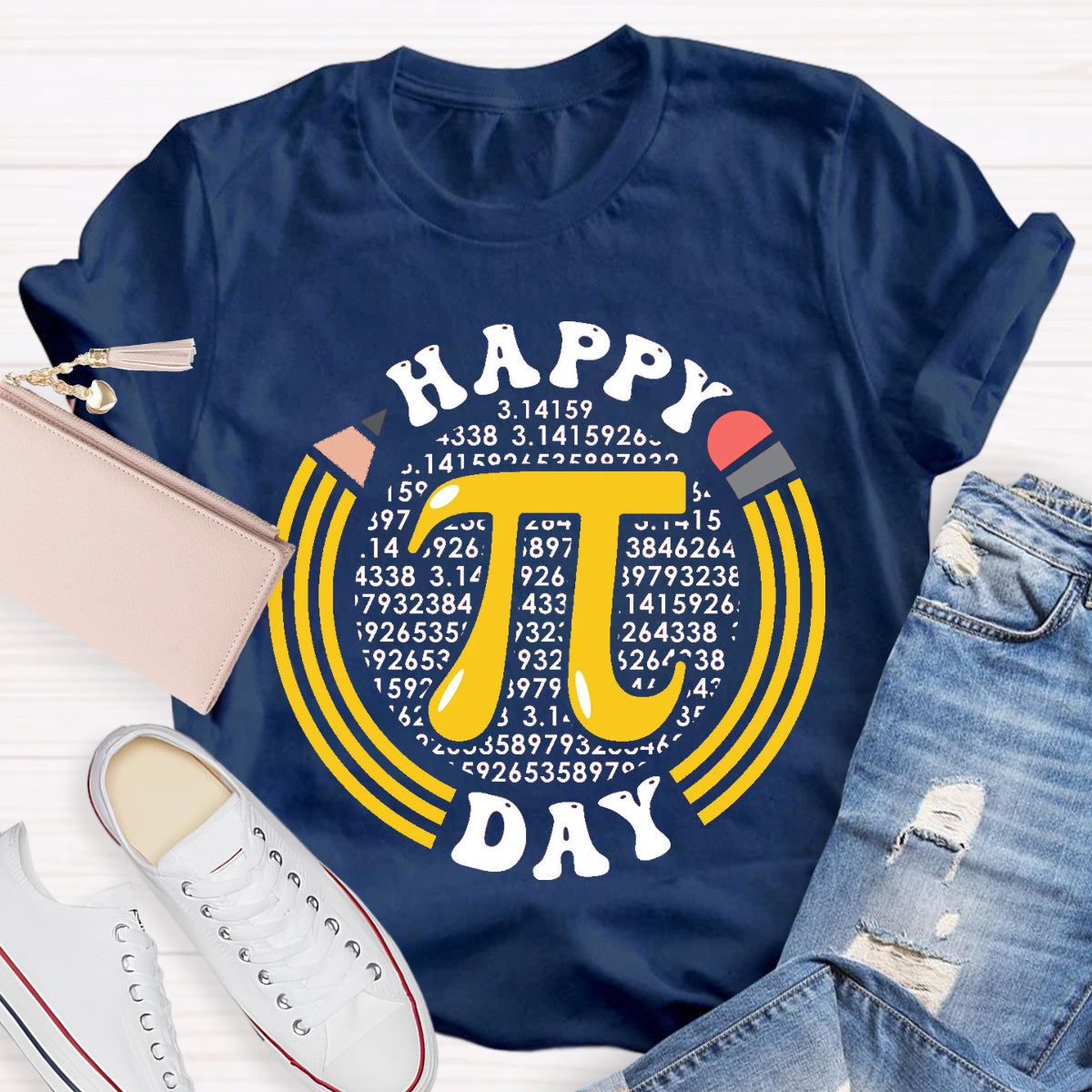 Happy Pi Day Pencil Math Teacher T-Shirt