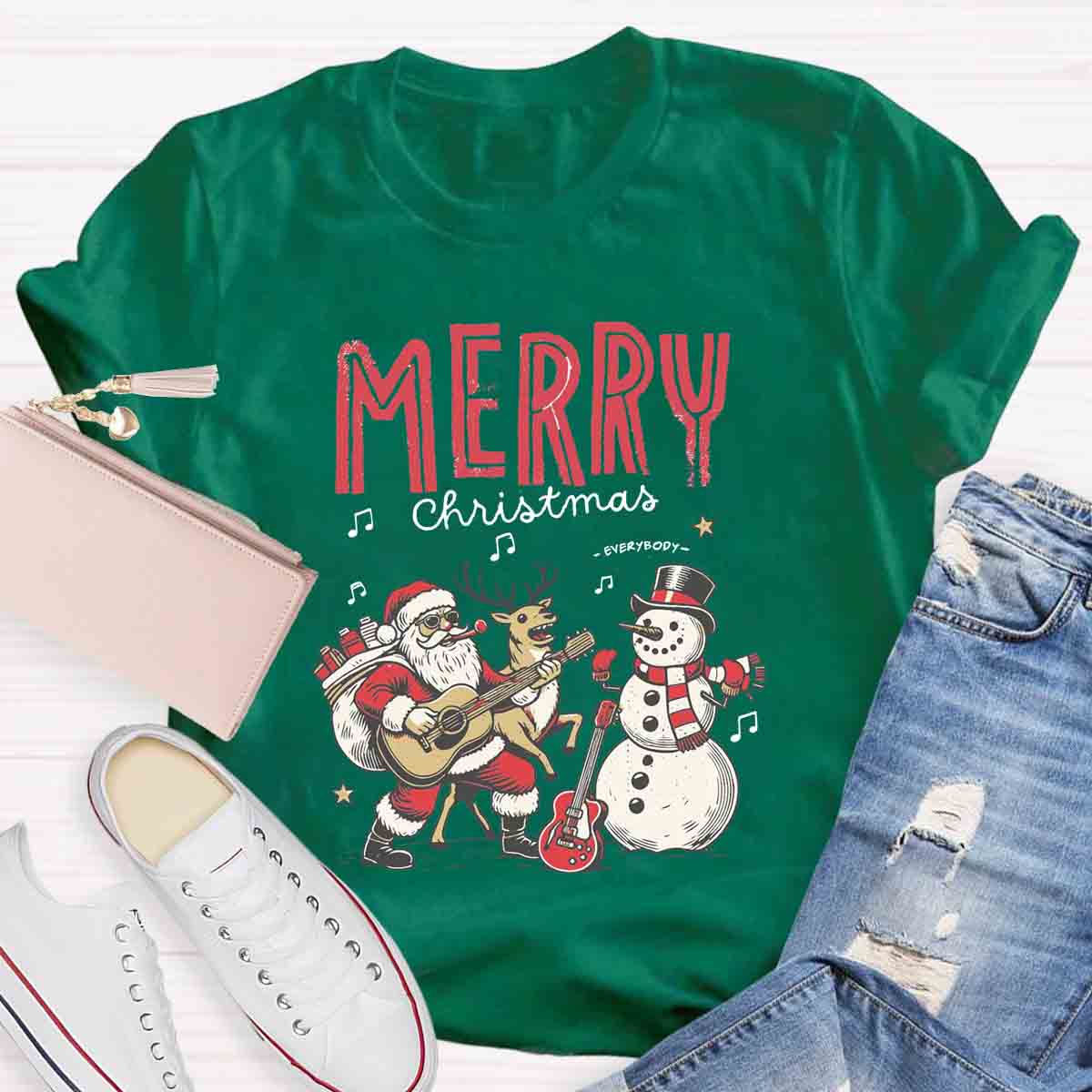 Merry Christmas Music Teacher T-Shirt