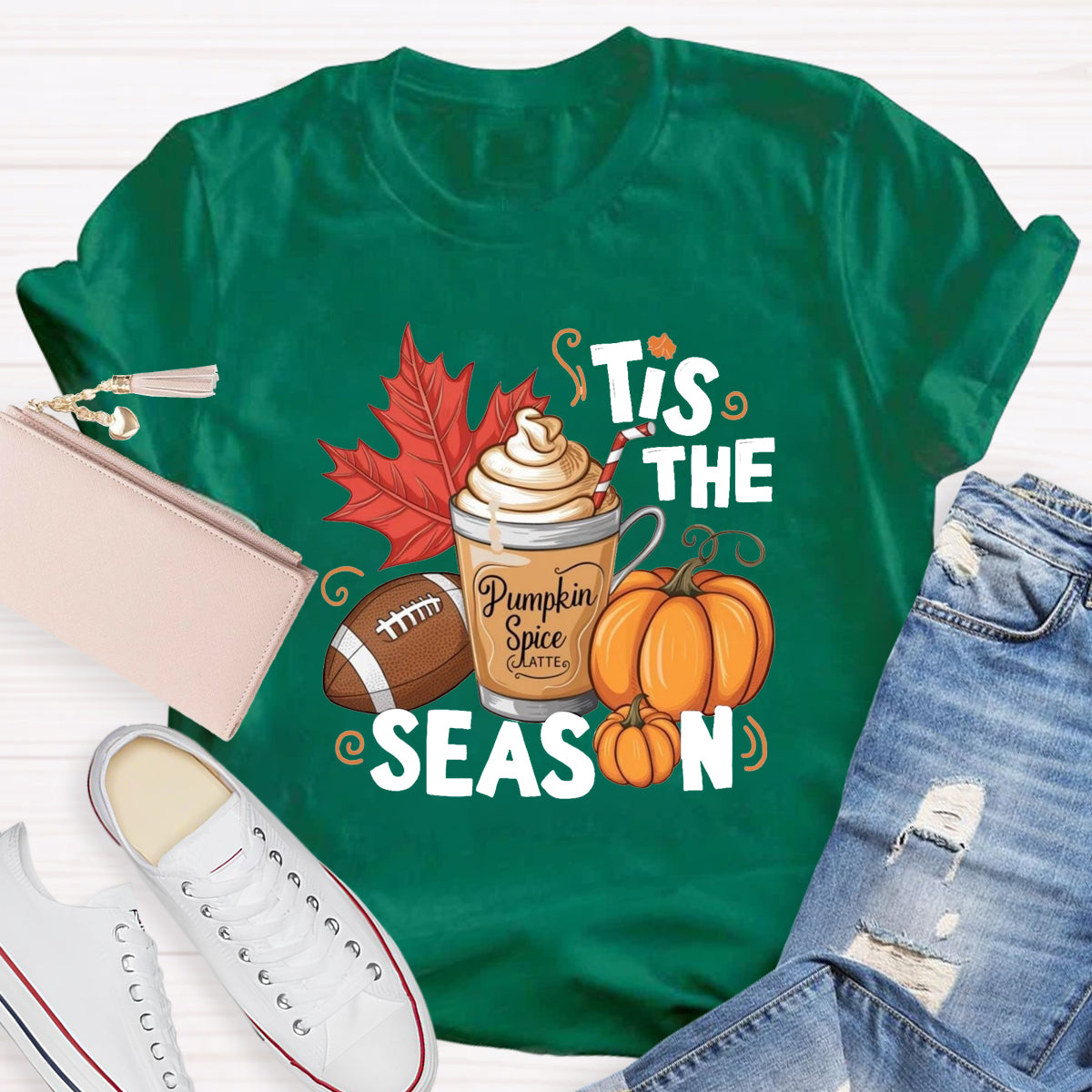 Tis The Season Pumpkin Game Ball T-Shirt