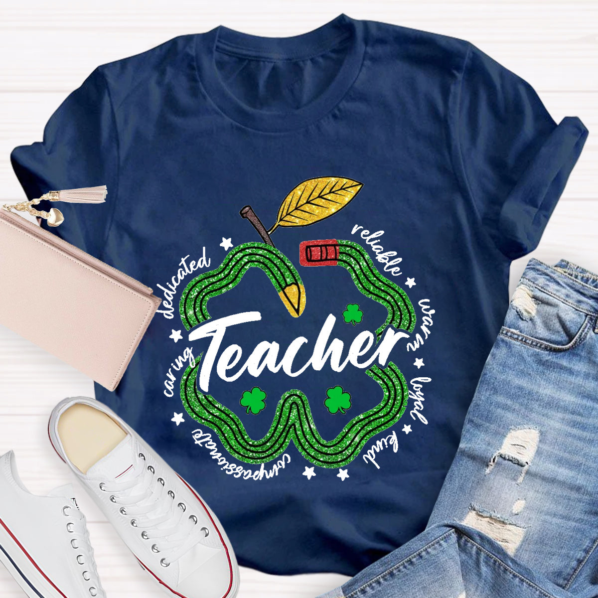 Pencil Teacher St. Patrick's Day T-Shirt