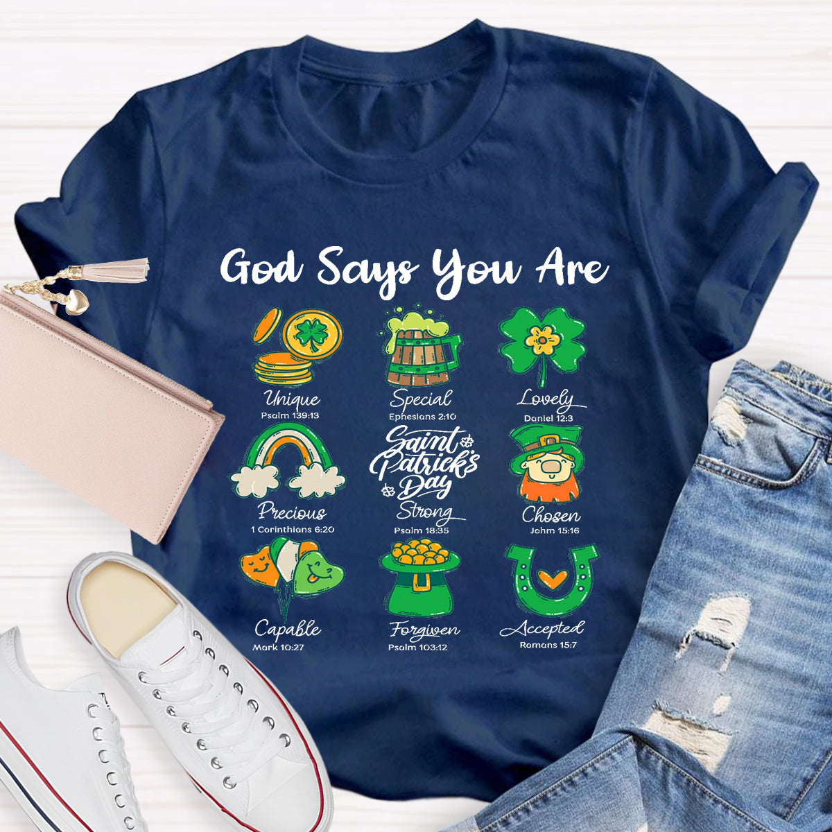 God Says You Are Lovely Saint Patrick'S Day Teacher T-Shirt