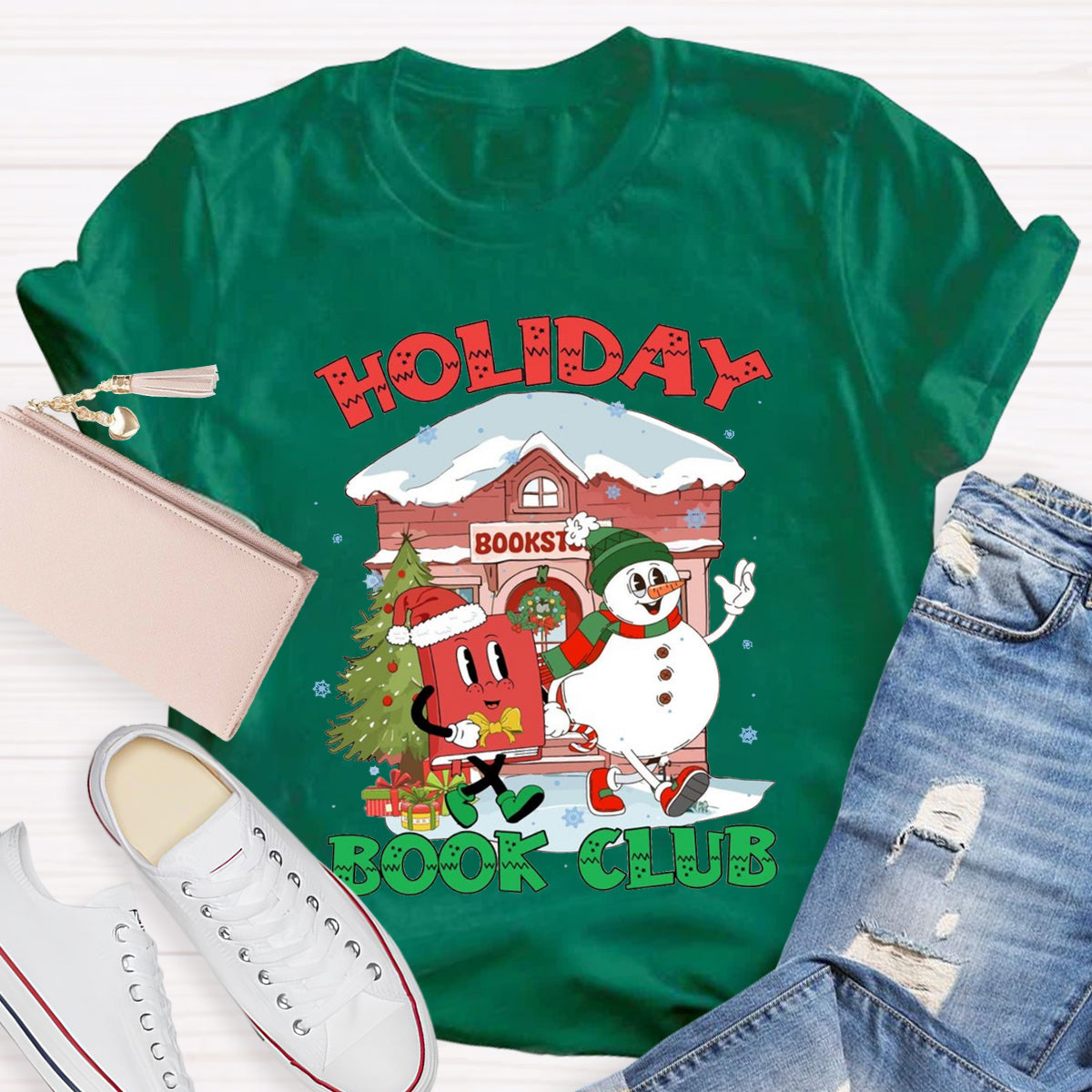 Christmas Holiday Book Club T-Shirt