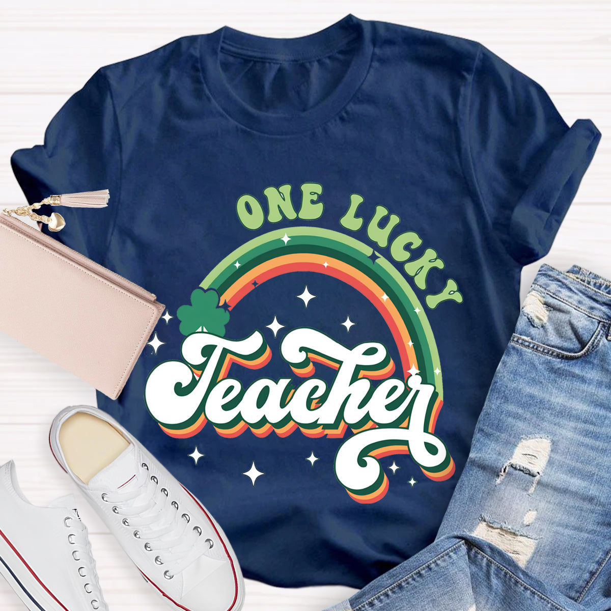 One Lucy Teacher Rainbow T-Shirt