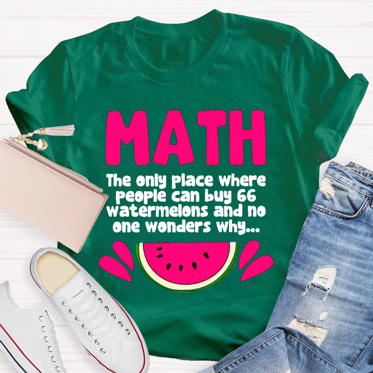 Math And Watermelons Mathematics Calculation Numbers T-Shirt