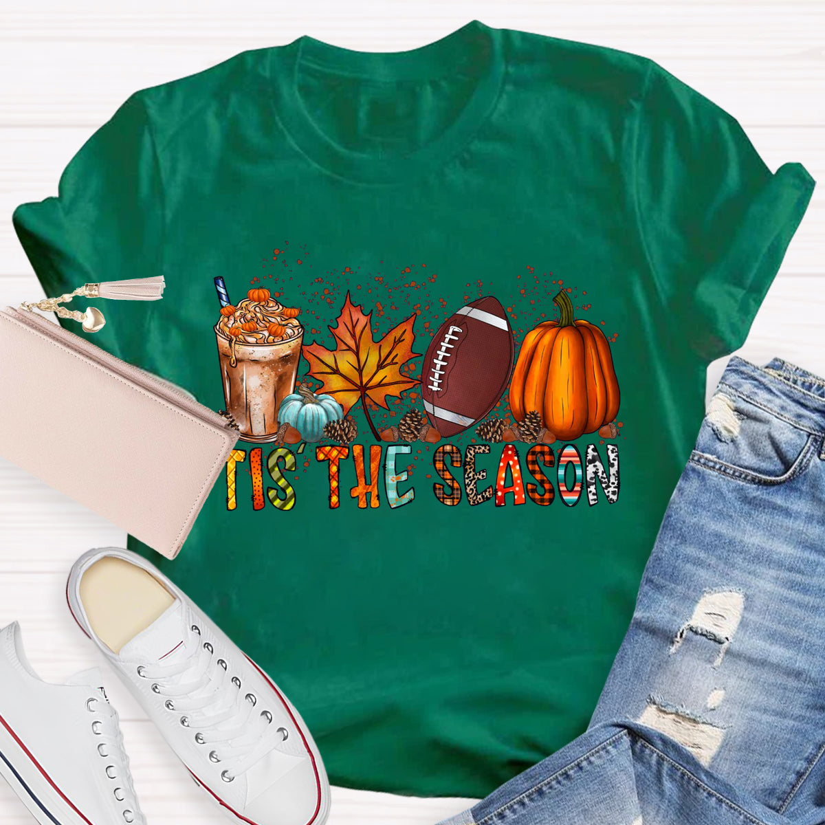 Tis The Season Pumkin Teacher T-Shirt