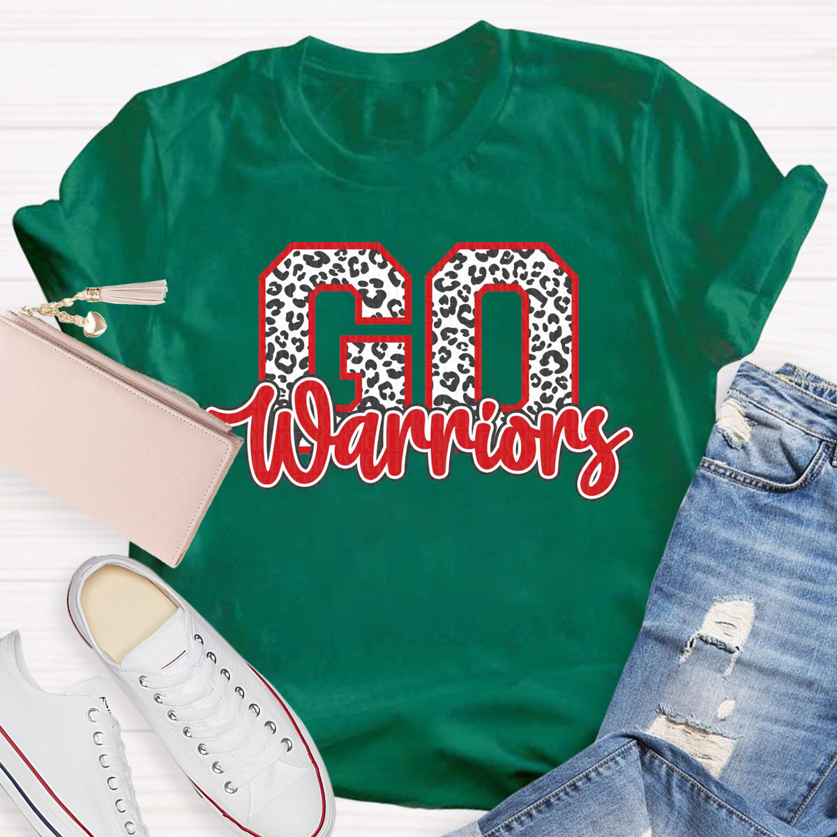 Leopard Go Warriors Cheer T-Shirt