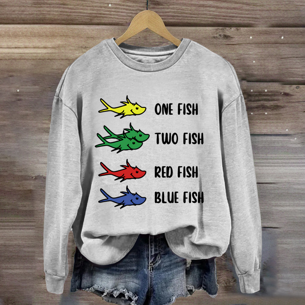 Fish Colors And Numbers Funny Math Sweatshirt