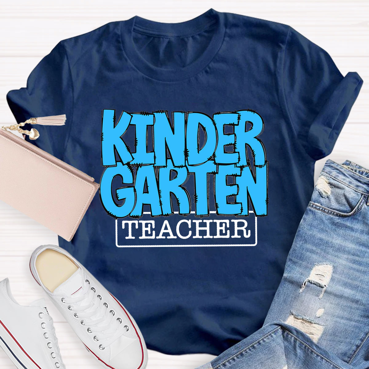 Personalized Grade Blue Printed T-Shirt