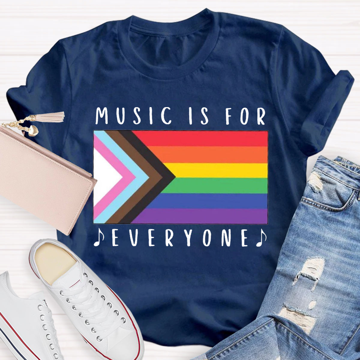 Music Is For Everyone Teacher T-Shirt