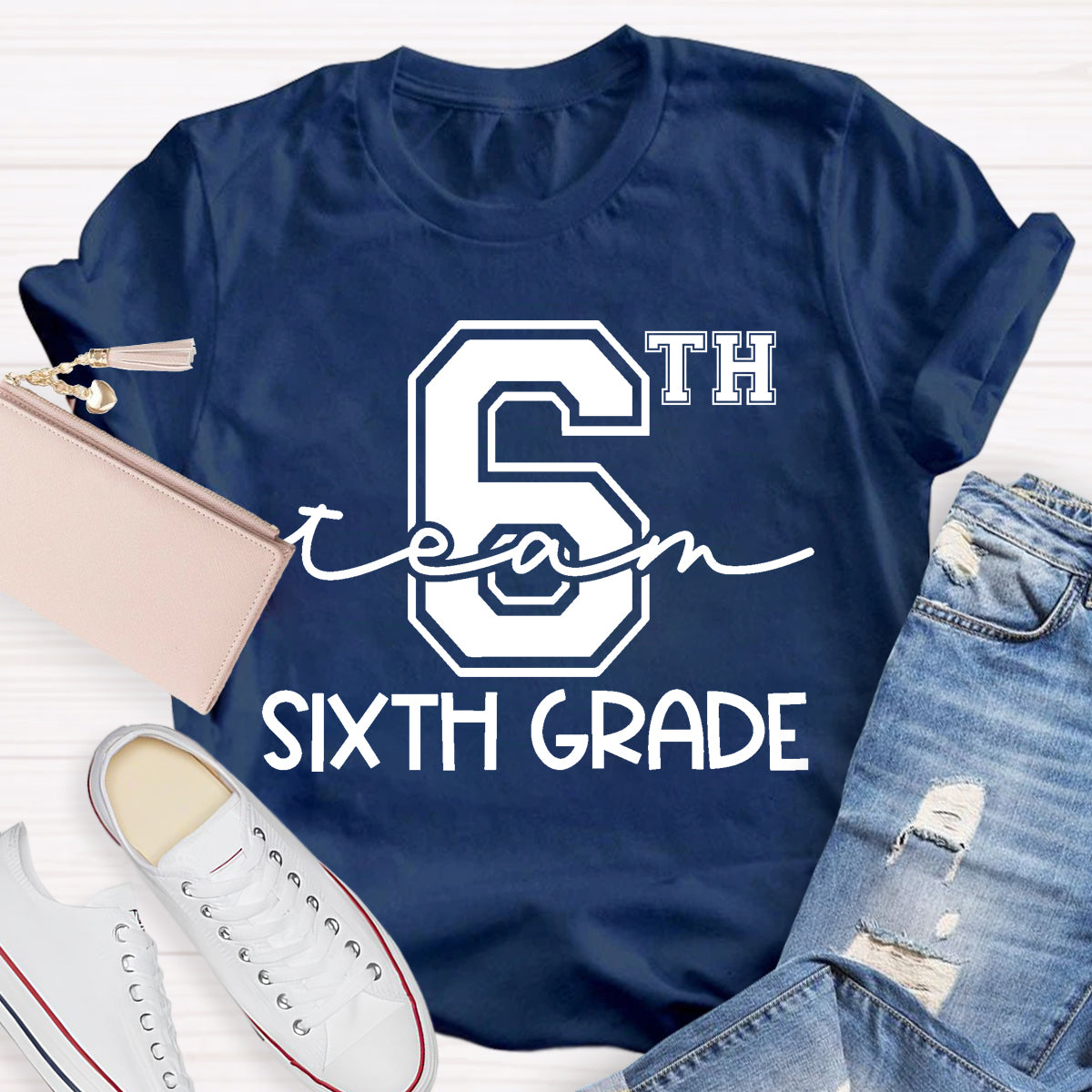 Personalized Grade Six Team Grade Teacher T-Shirt