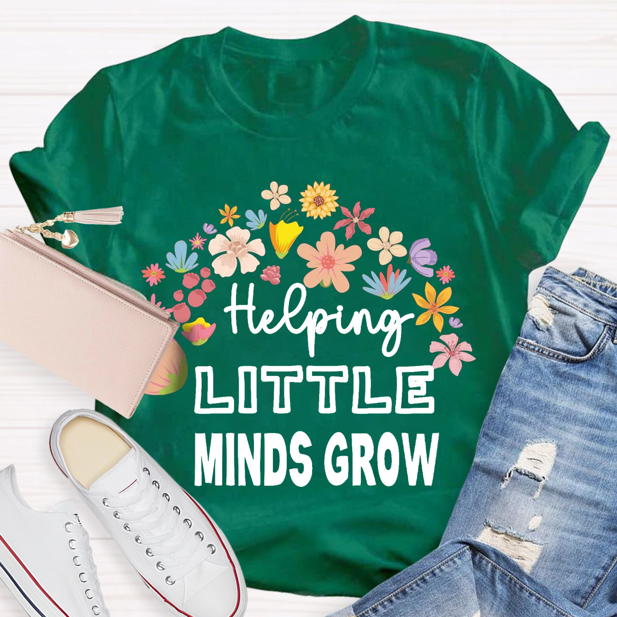 Helping Little Minds Grow Floral T-Shirt