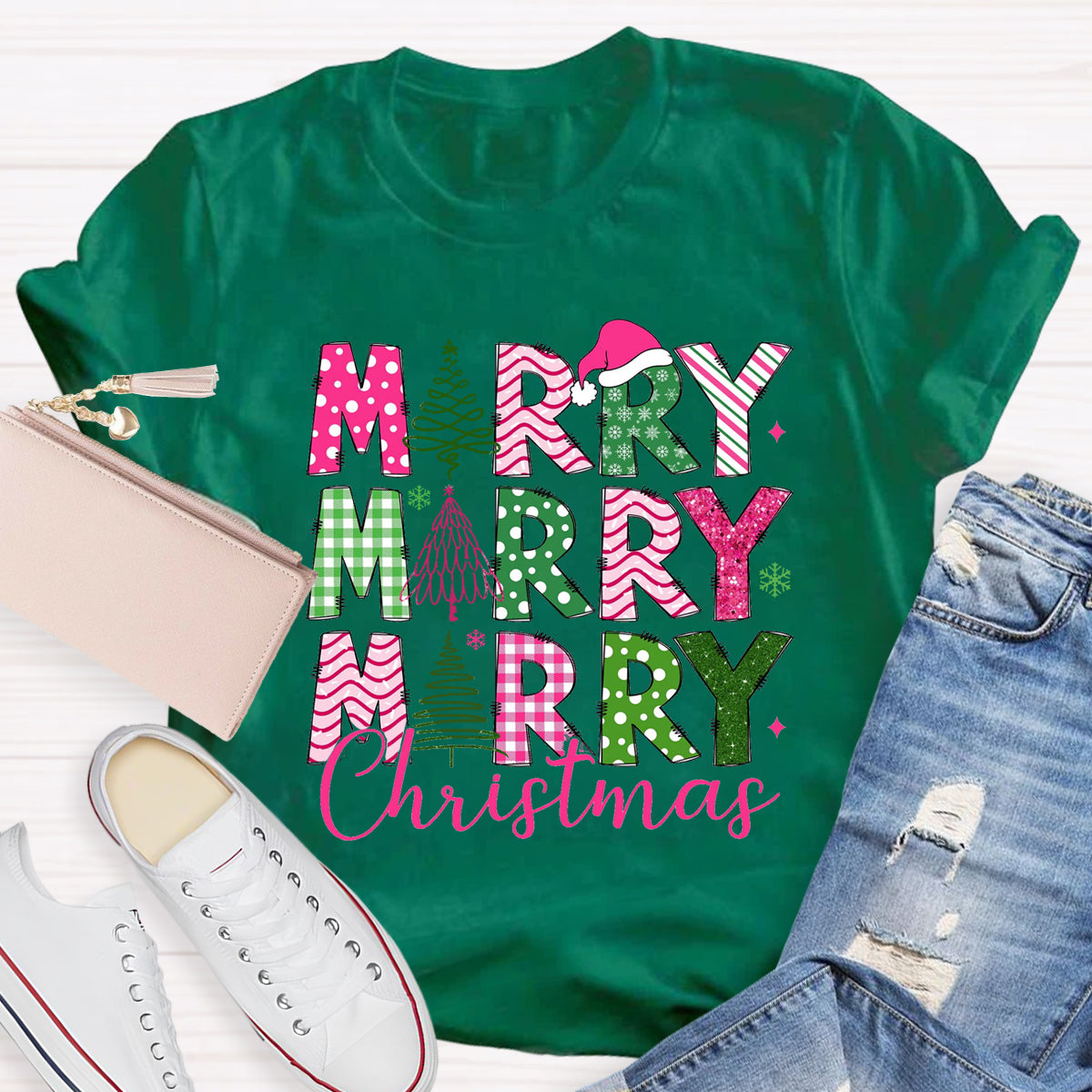 Merry Christmas Tree Teacher T-Shirt