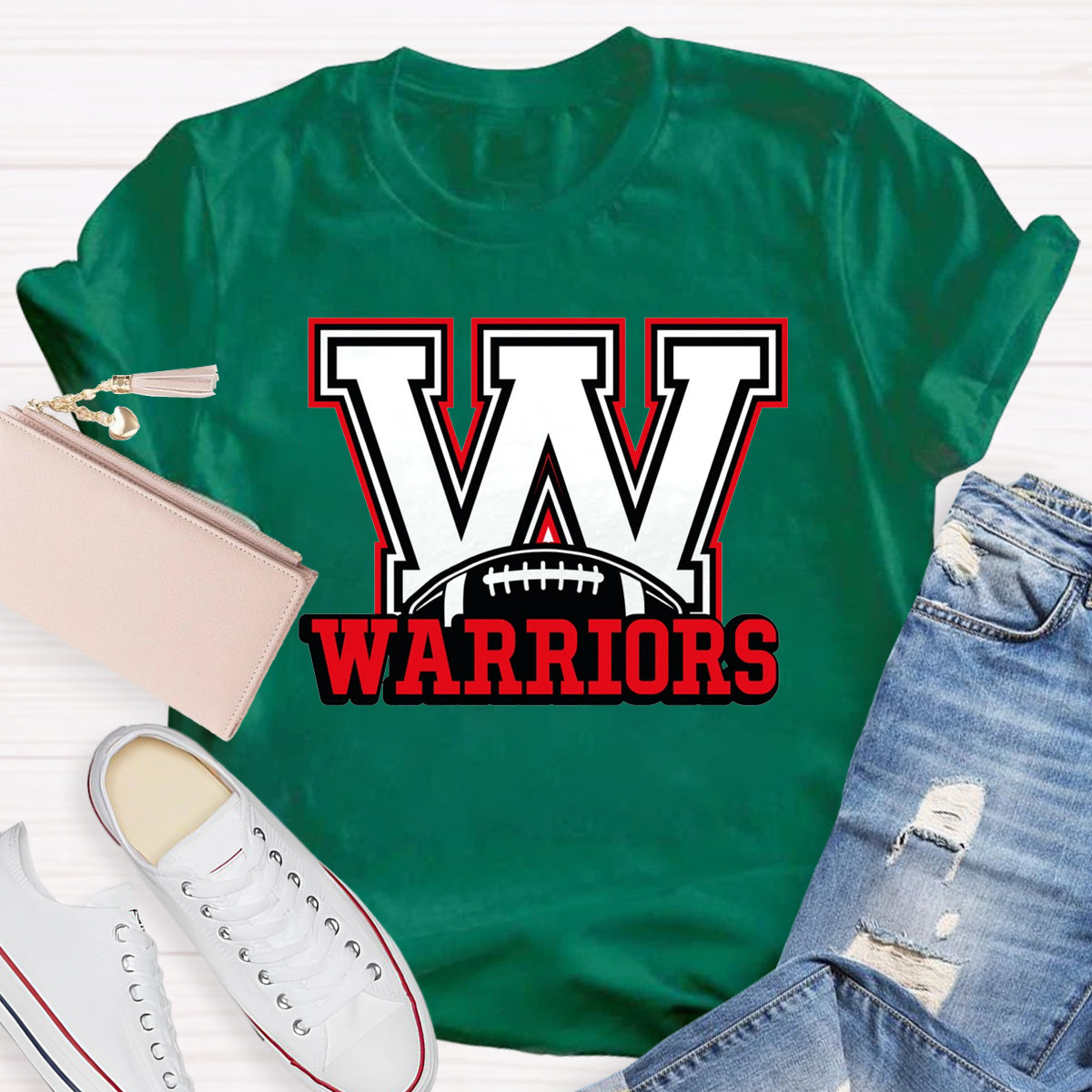 Warriors Football Cheer T-Shirt