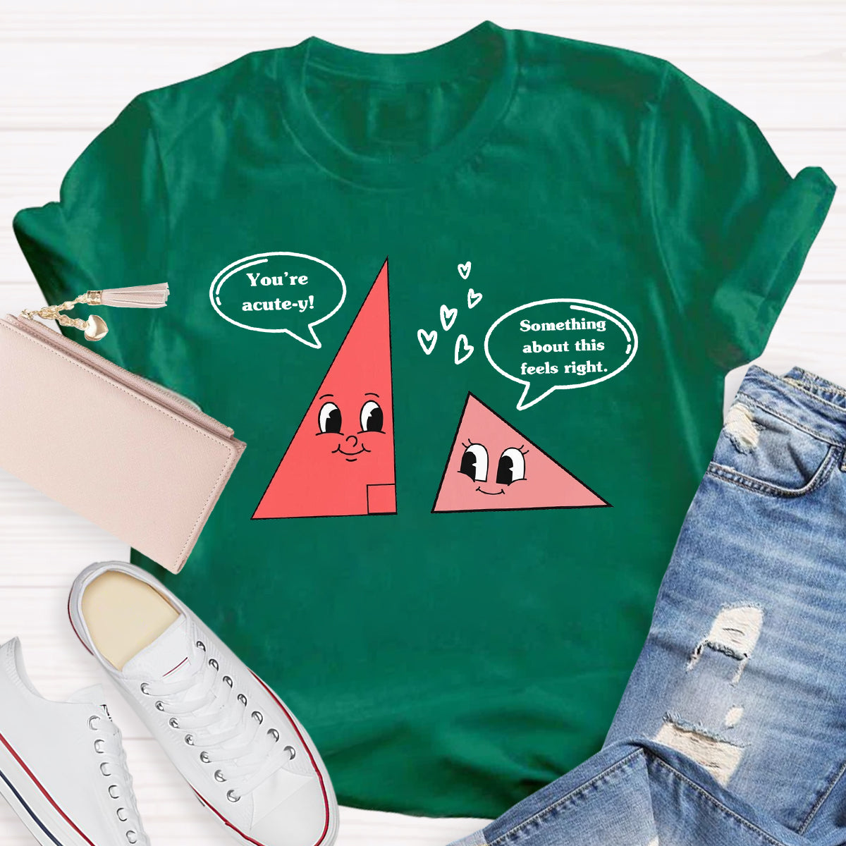 Love Triangle Valentine's Day Math Lover Teacher T-Shirt