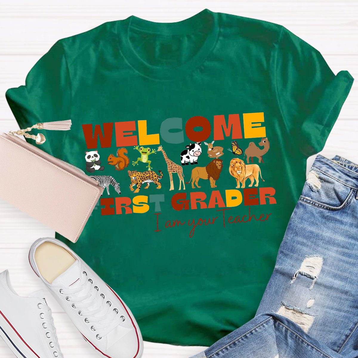 Personalized Welcome First Grader I Am Your Teacher Teacher Shirt