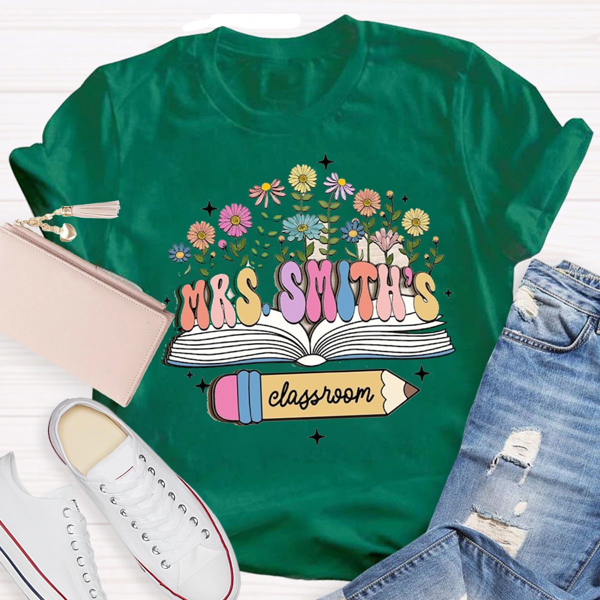 Personalized Name Teacher Shirt