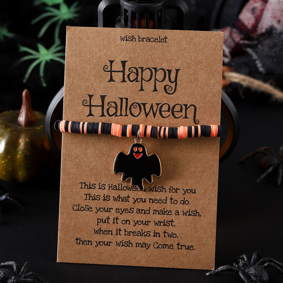 Ghostly Pumpkin Skull Charm Bracelet