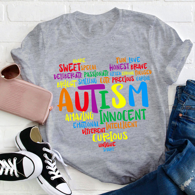 Autism Heart Teacher T-Shirt