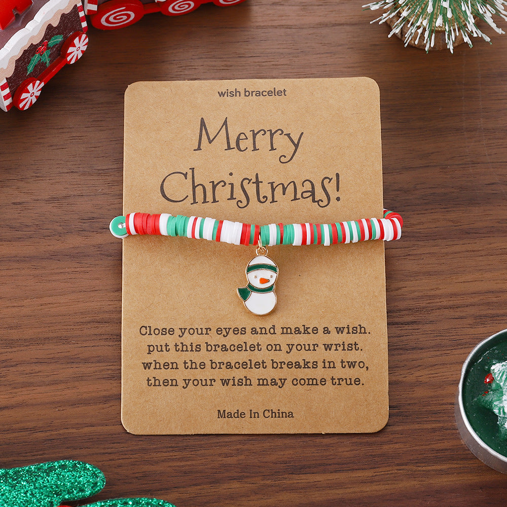 Christmas Bracelet Pendant Card Jewelry