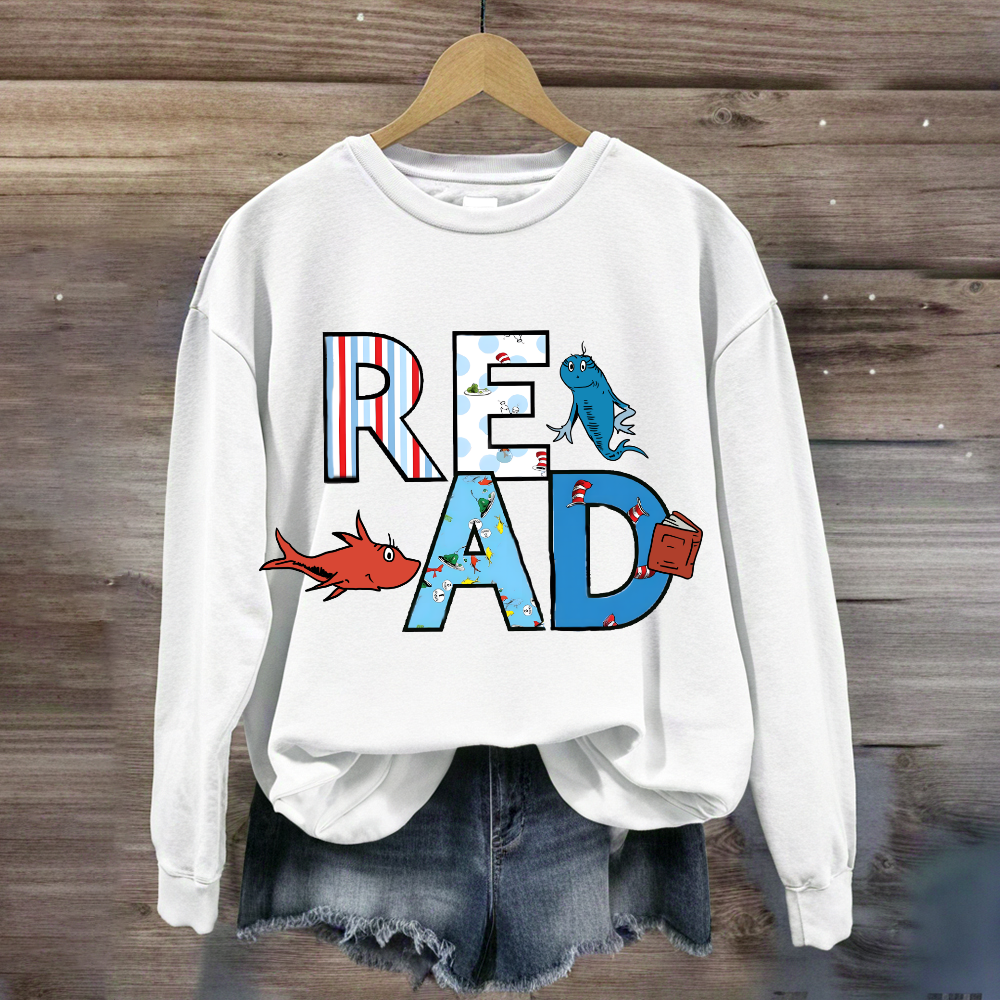 Read Book Character Day Sweatshirt