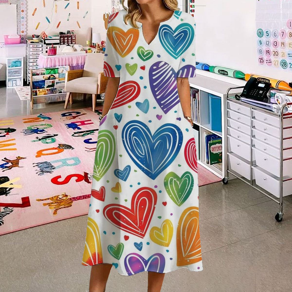 Love Every Students With Heart  Dress