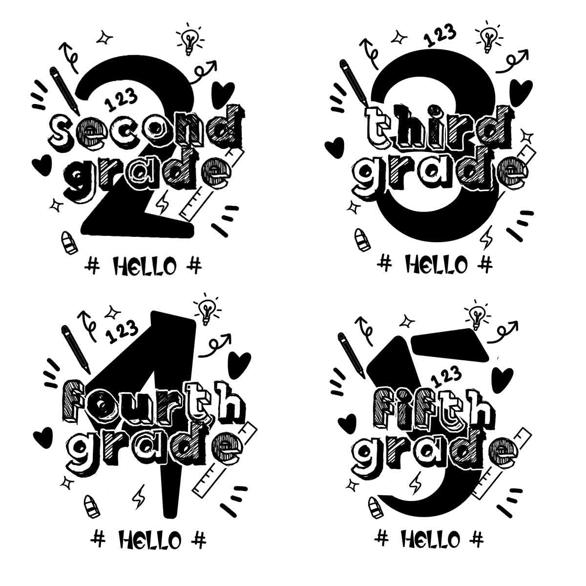 Personalized Grade Hello First Grade Back To School T-shirt