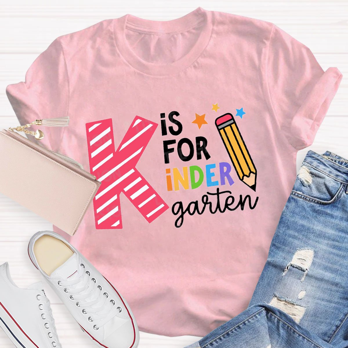 Personalized Grade K Is For Kindergarten T-Shirt