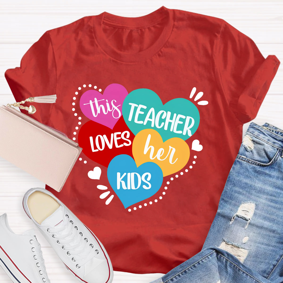 This Teacher Loves Her Kids Teacher T-Shirt