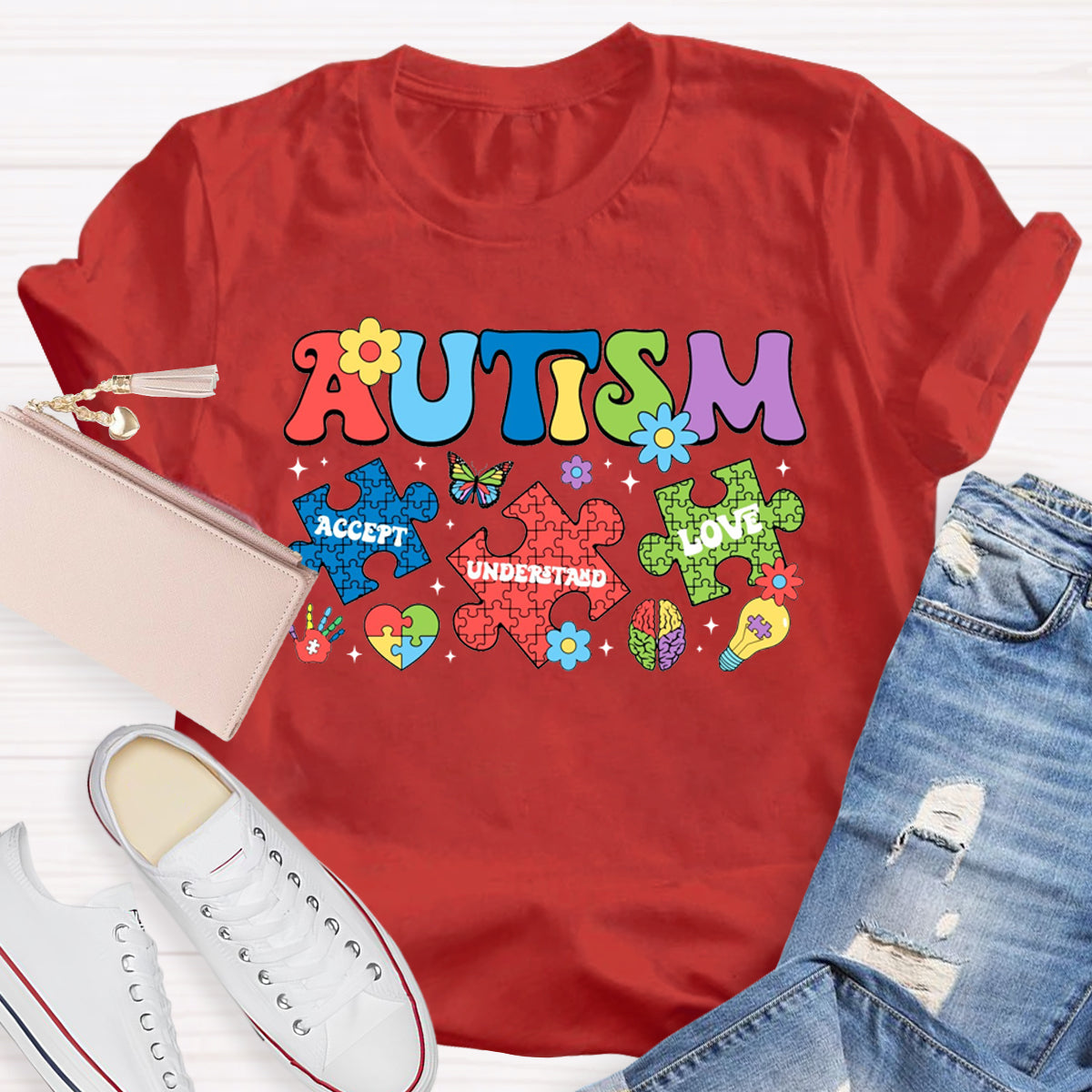 Autism Puzzle Accept Understand Love T-Shirt