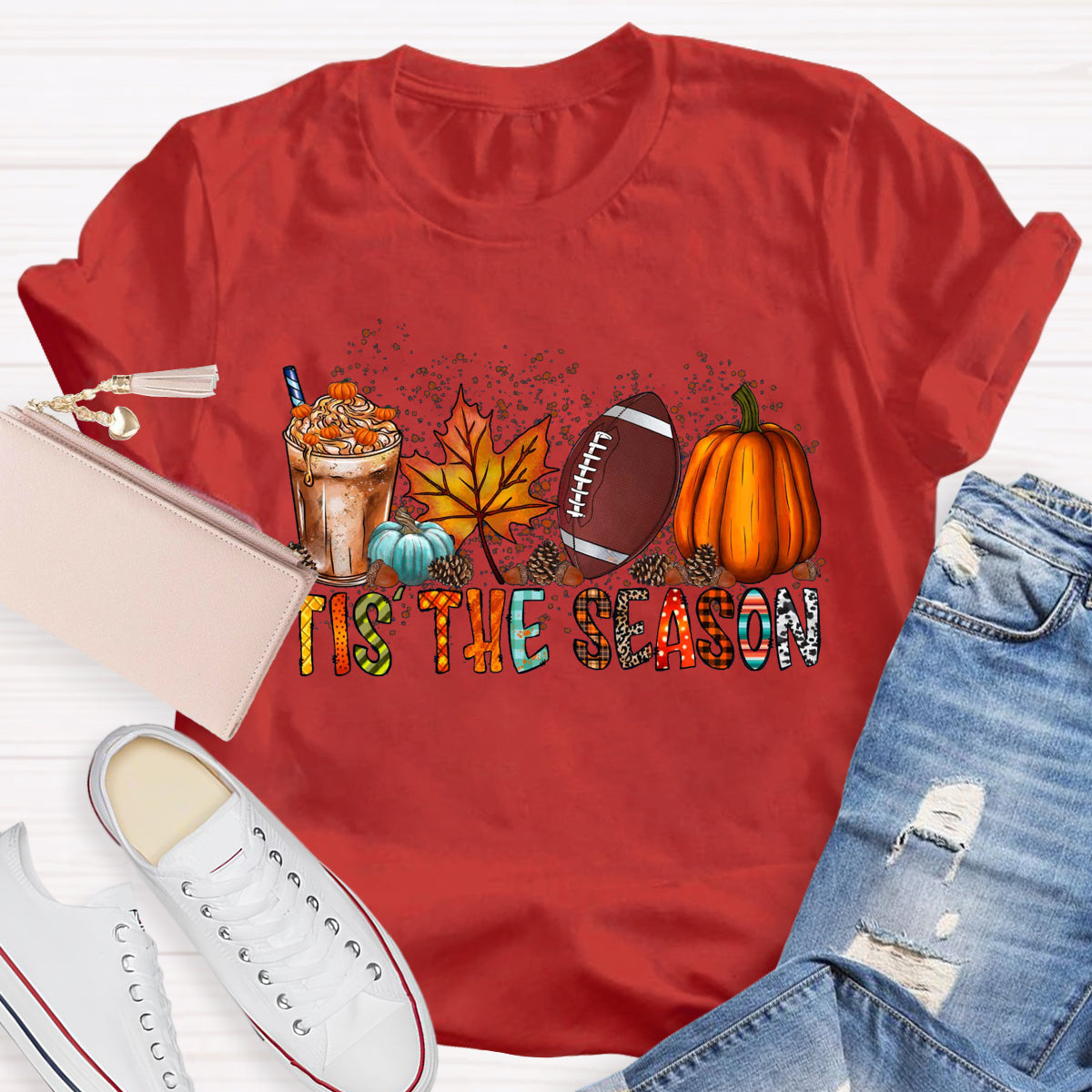 Tis The Season Pumkin Teacher T-Shirt