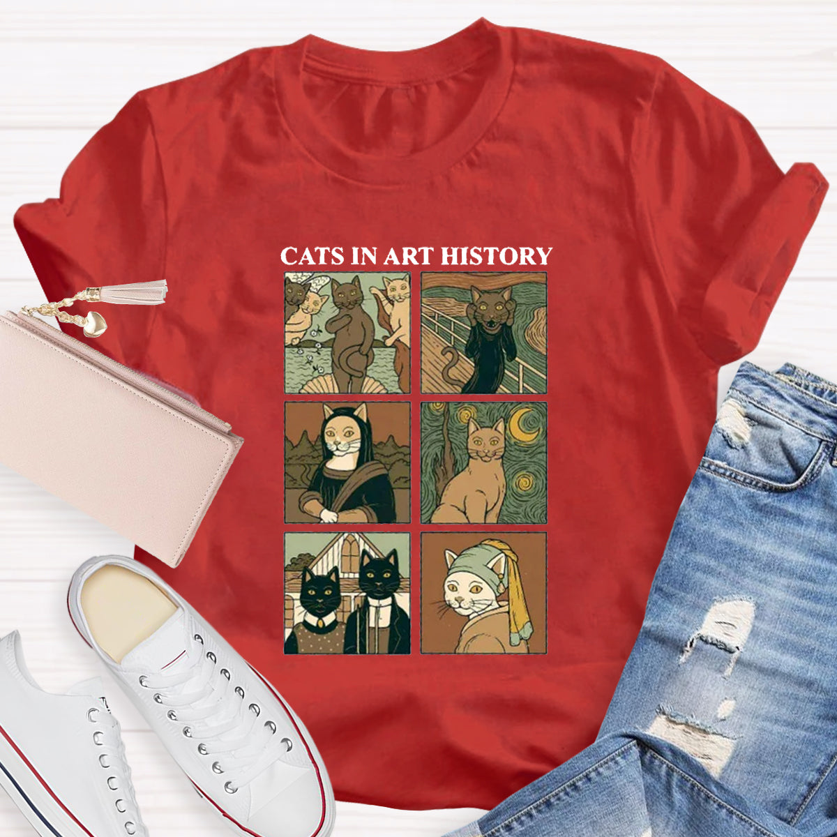 Cat In Art History T-Shirt