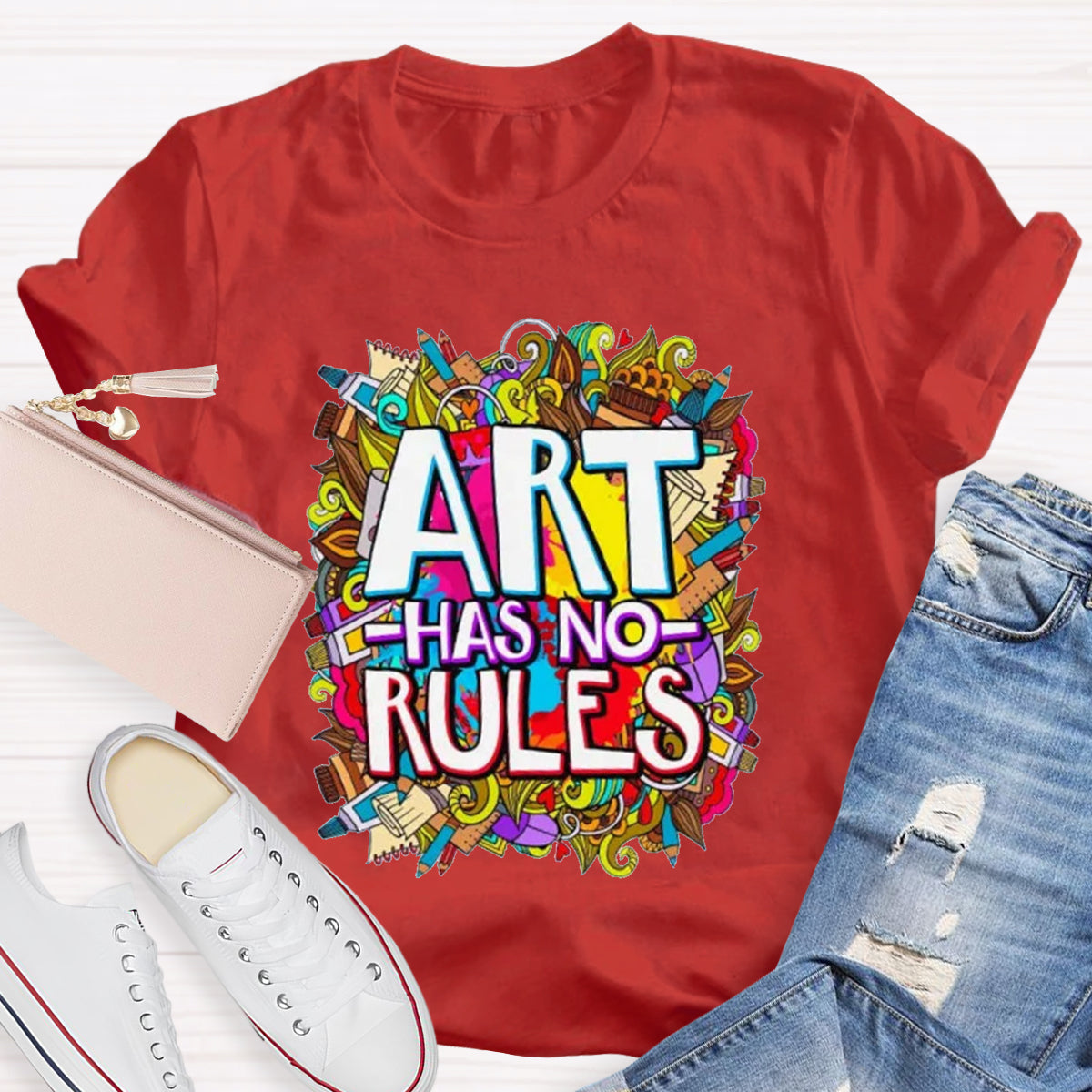 Art Has No Rules Teacher T-Shirt