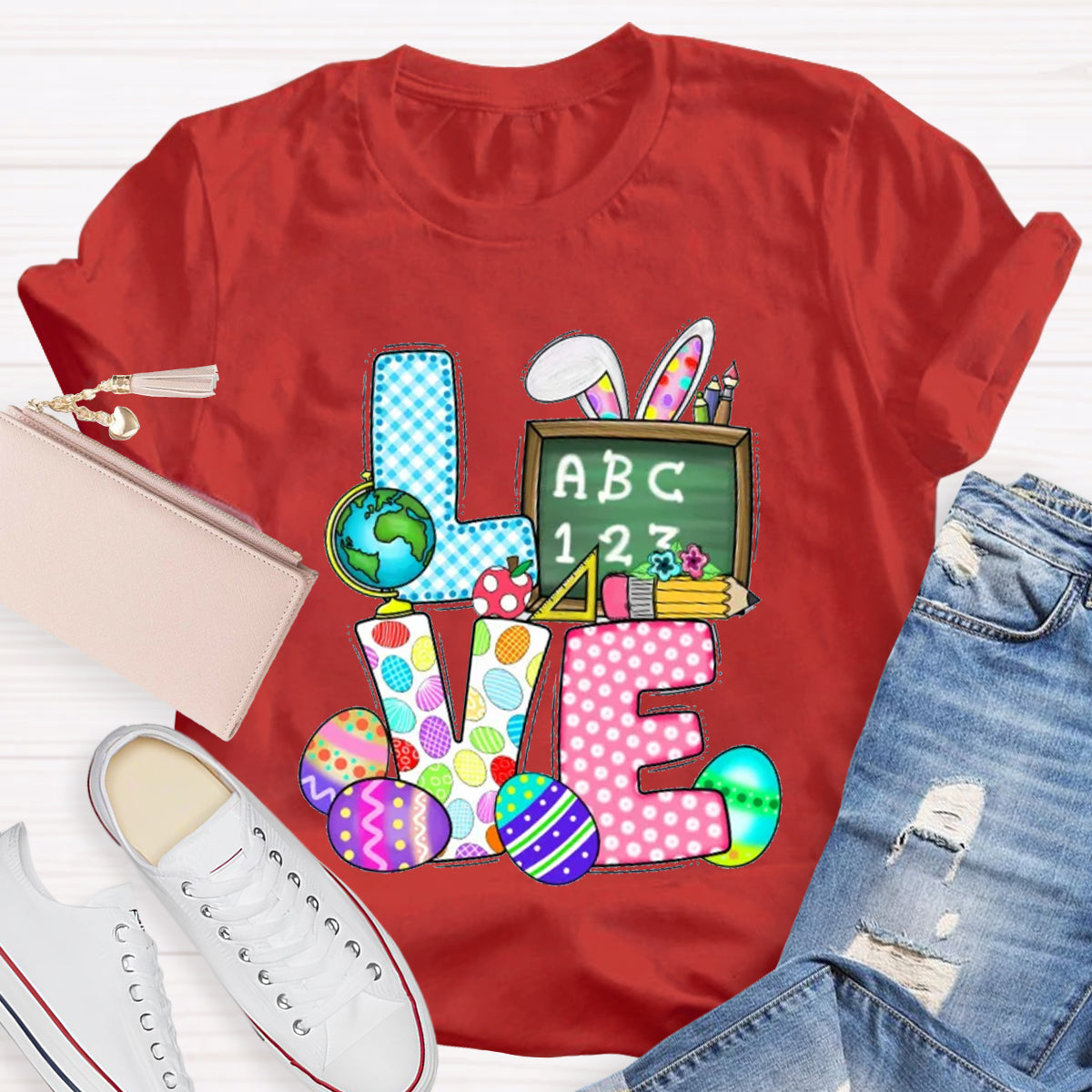 Love Easter Bunny Teacher T-Shirt