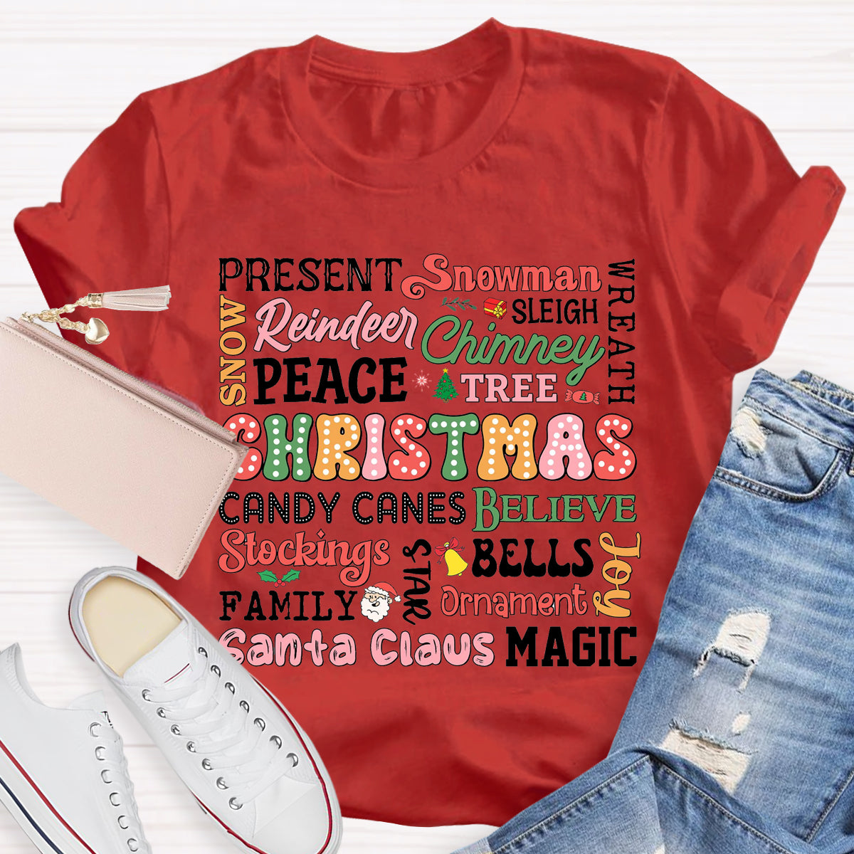 Merry Christmas Retro Santa Claus T-Shirt