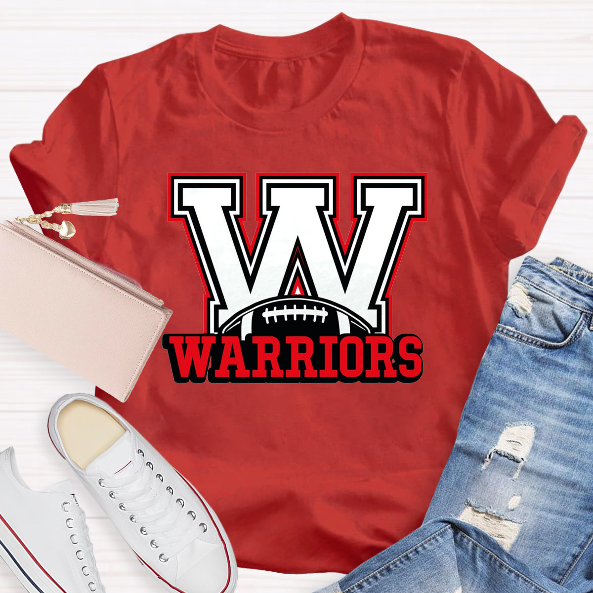 Warriors Football Cheer T-Shirt