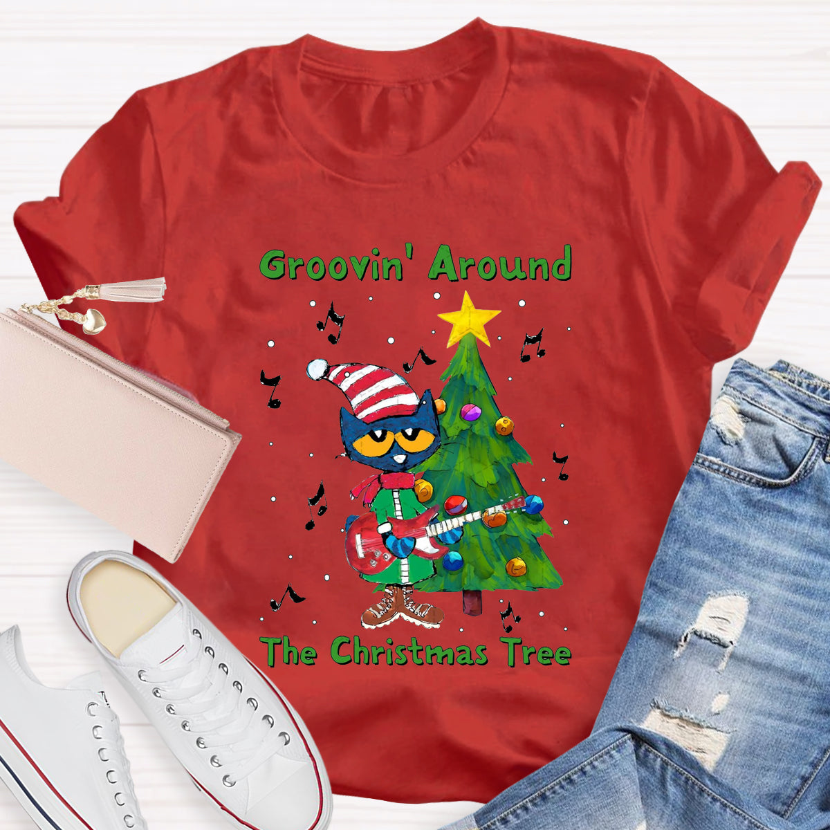 Groovin Around The Christmas Tree T-Shirt