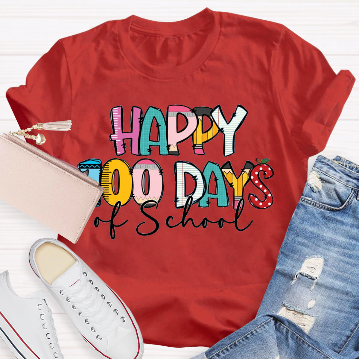 Happy 100 Days Of School Teacher T-Shirt