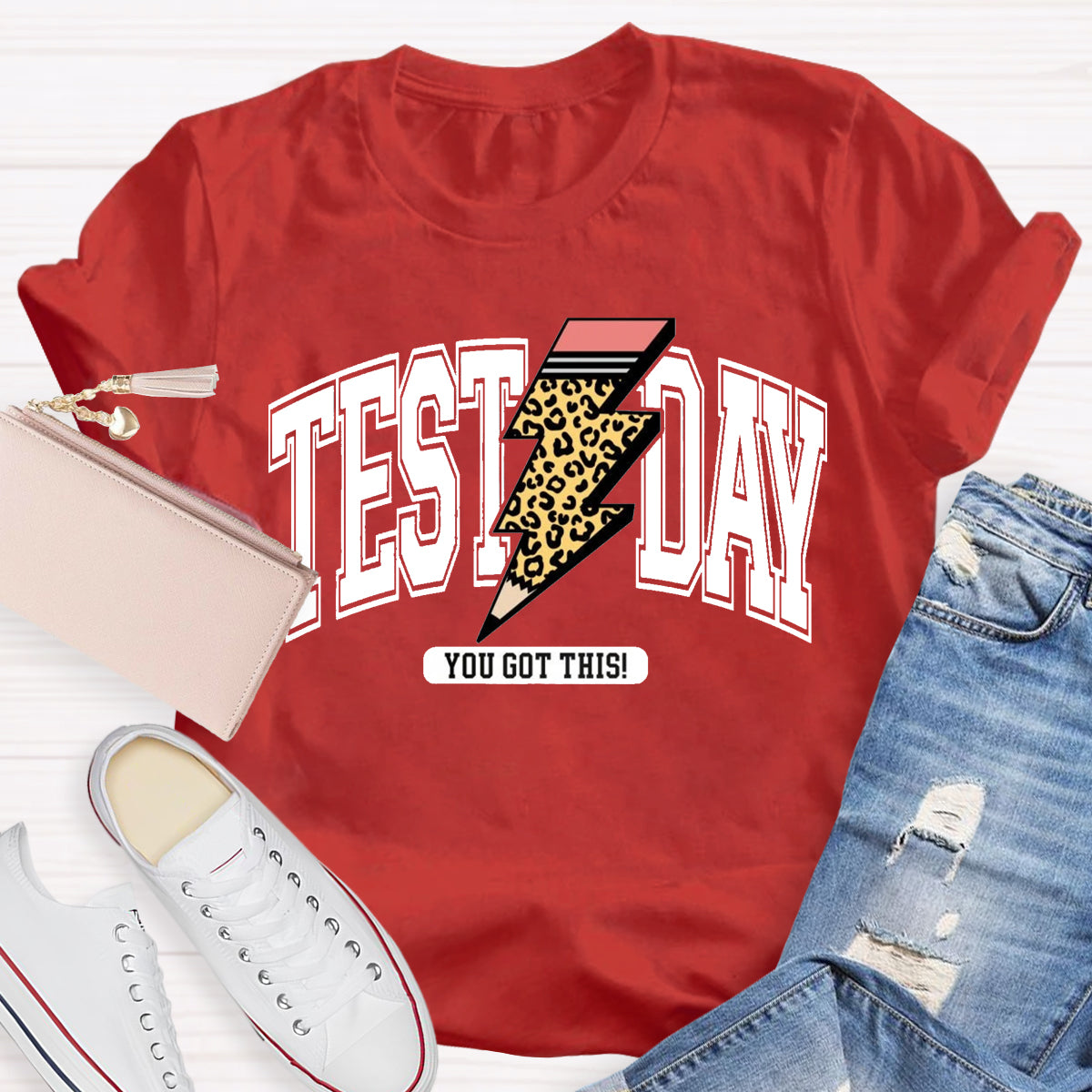 Leopard Lightning Test Day You Got This T-Shirt