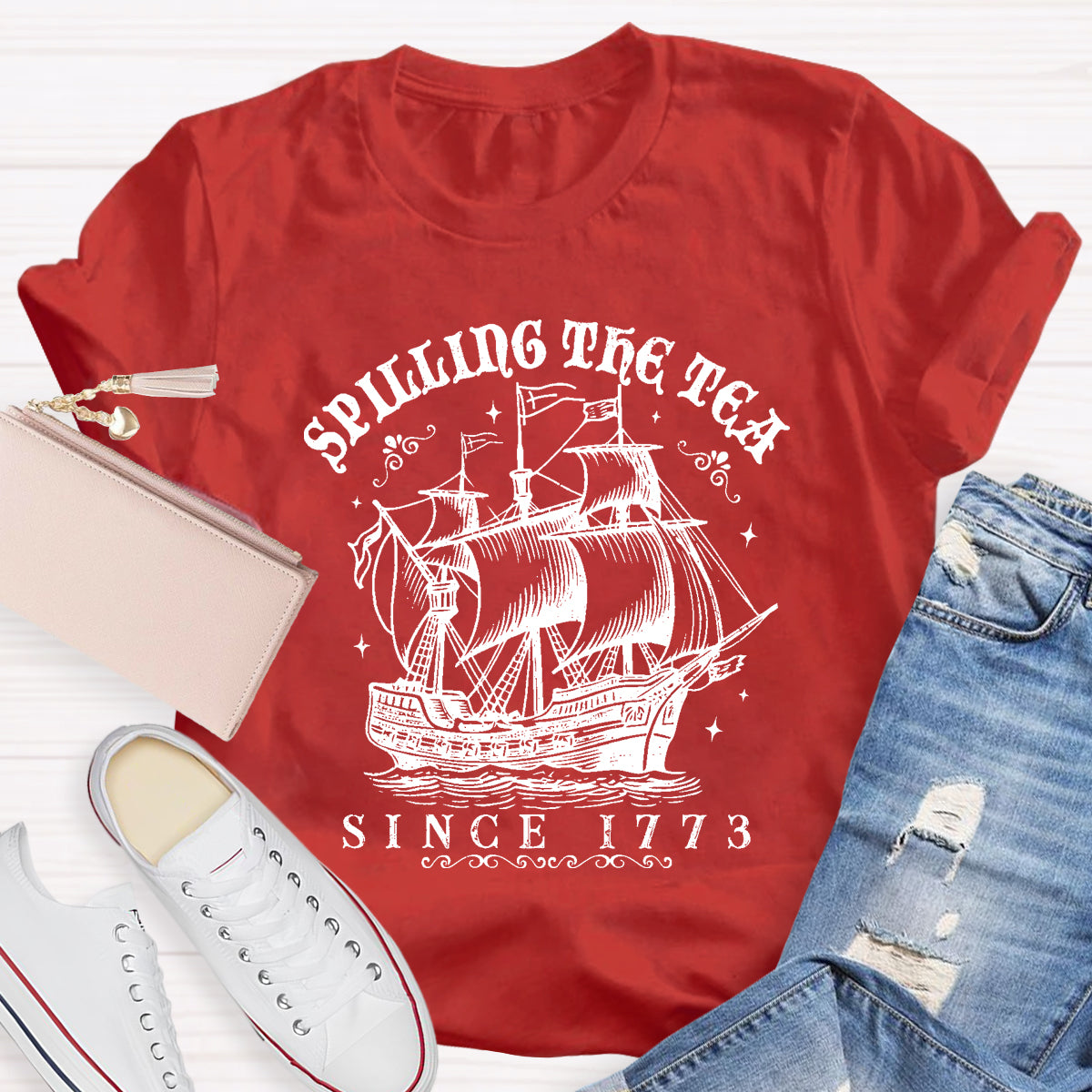 Spilling The Tea Since 1773 History Teacher T-Shirt