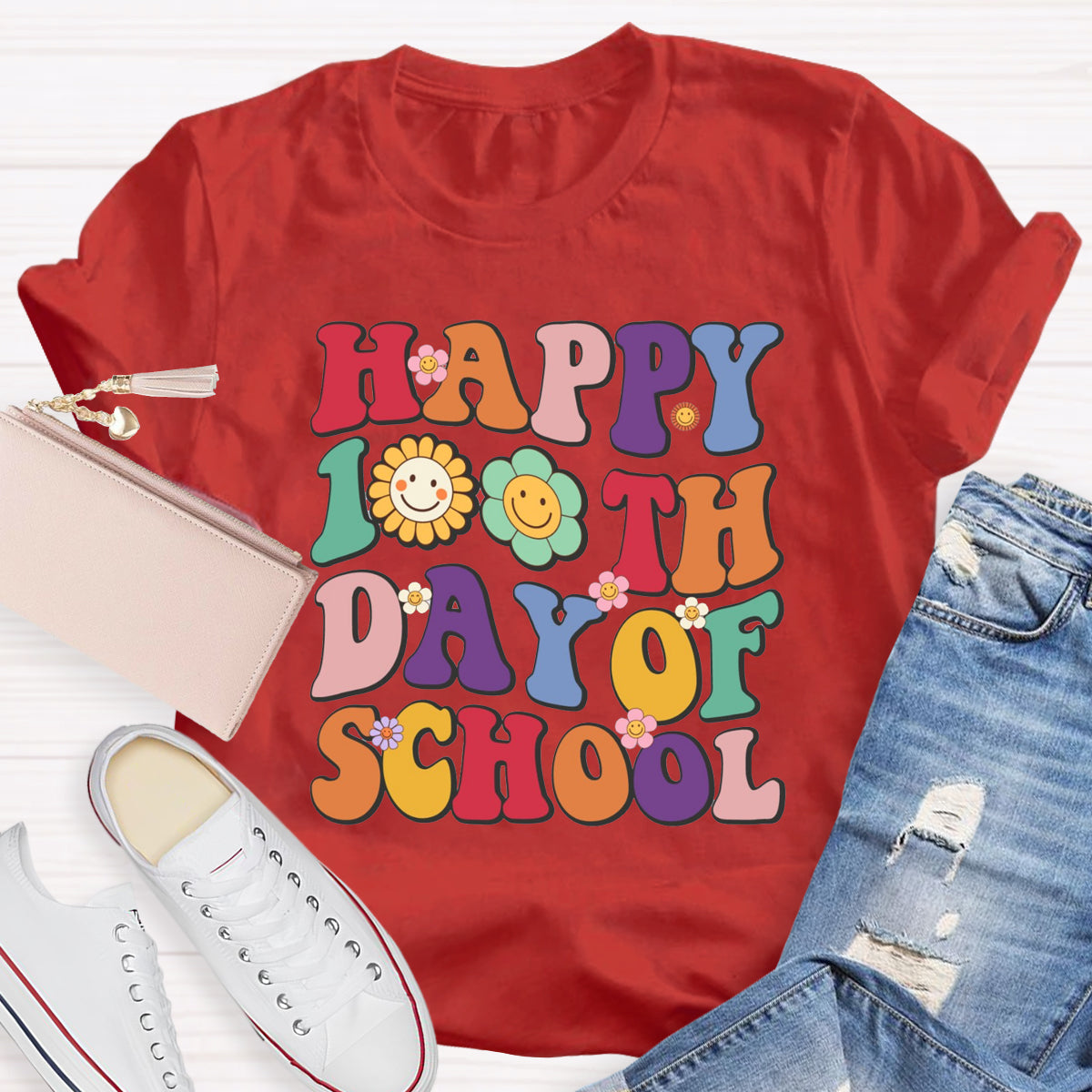 Happy 100th Days Of School Teacher T-Shirt