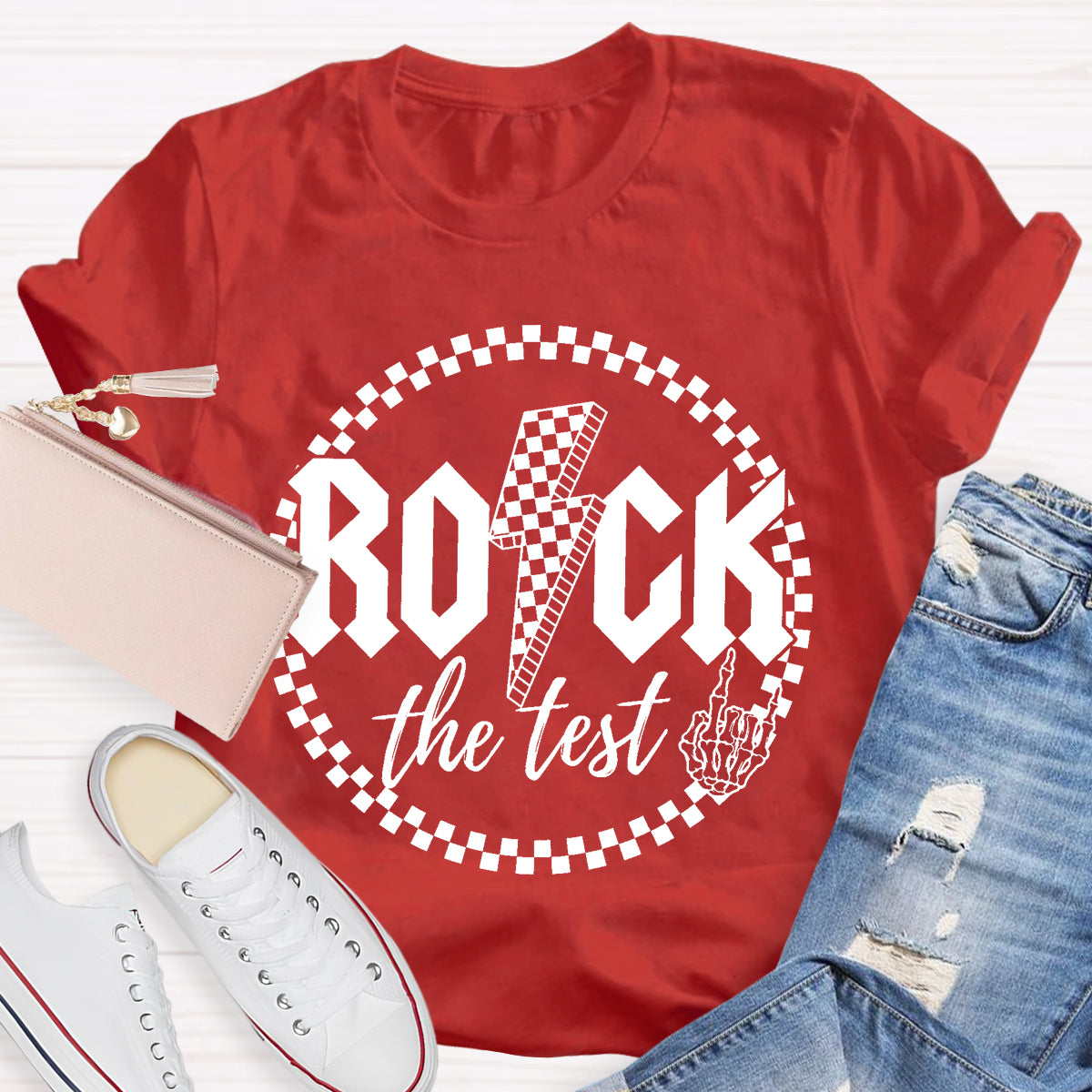 Rock The Test Teacher T-Shirt