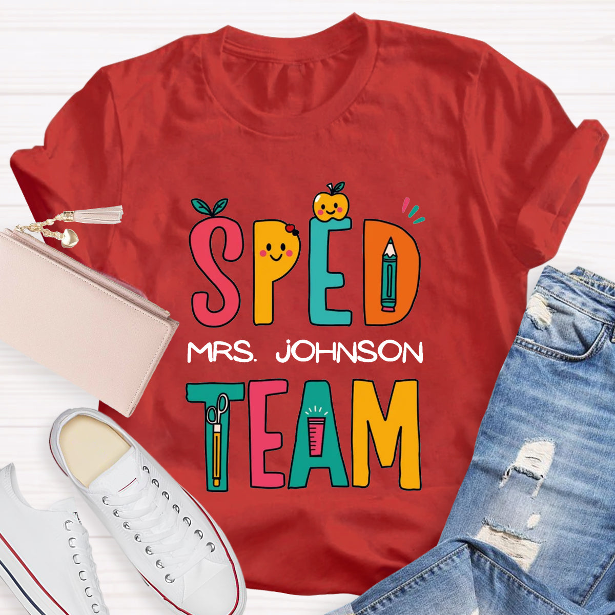 Personalized Name Of SPED Team Teacher T-Shirt