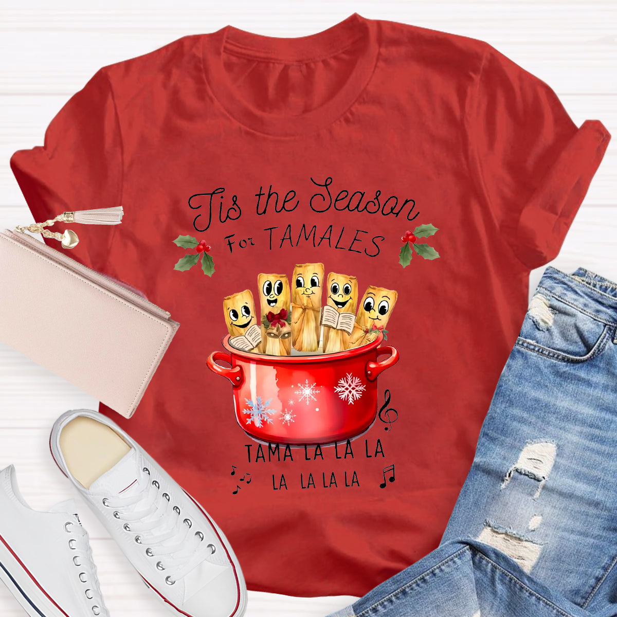 Tis The Season For Tamales Spanish Teacher T-Shirt