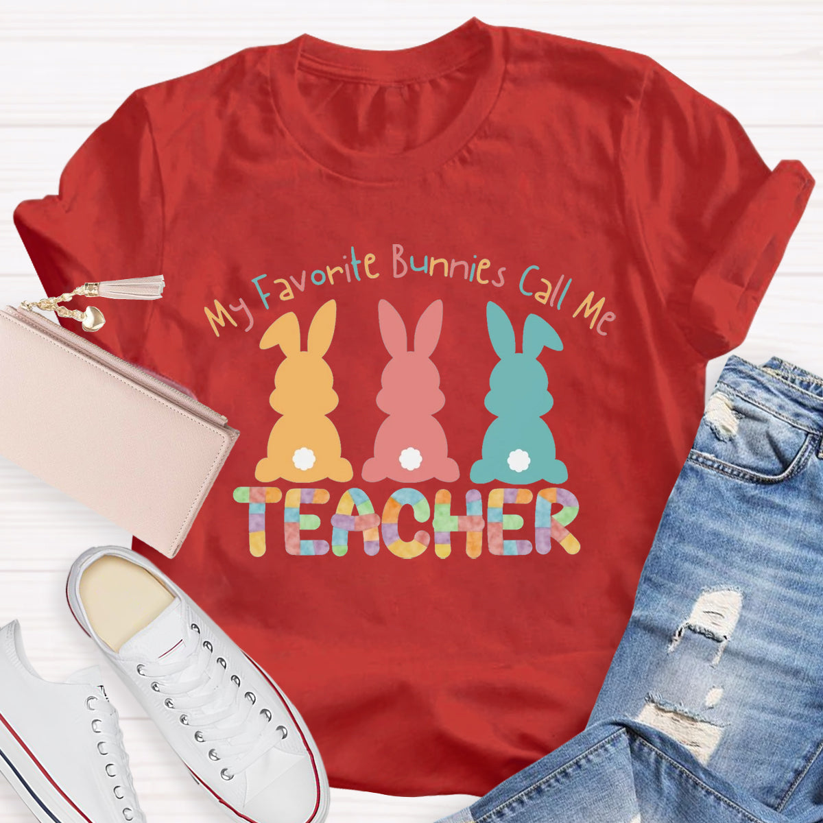 My Favorite Bunnies Call Me Teacher T-Shirt